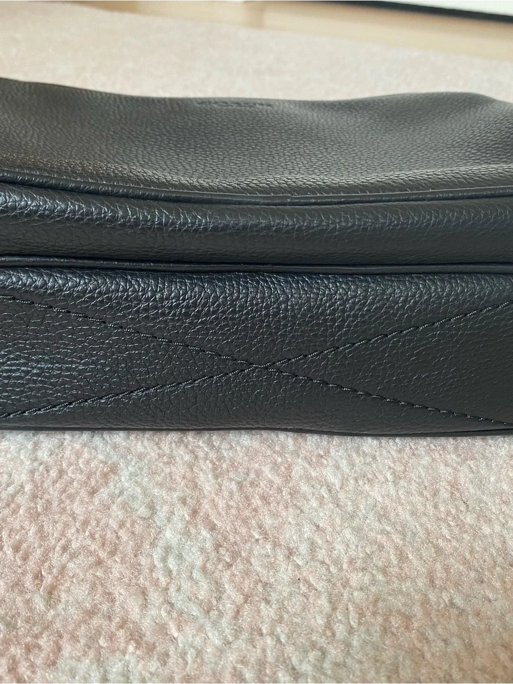 Coach Women’s Black Leather Crossbody Bag - Sleek Everyday Carry